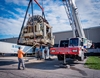 Tandemloc's telescopic kit lifting a large motor!