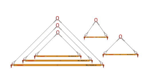 Fixed length spreader beams
